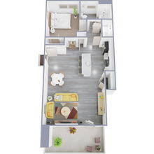 1 Bedroom 1 Bathroom 47-103 floor plan